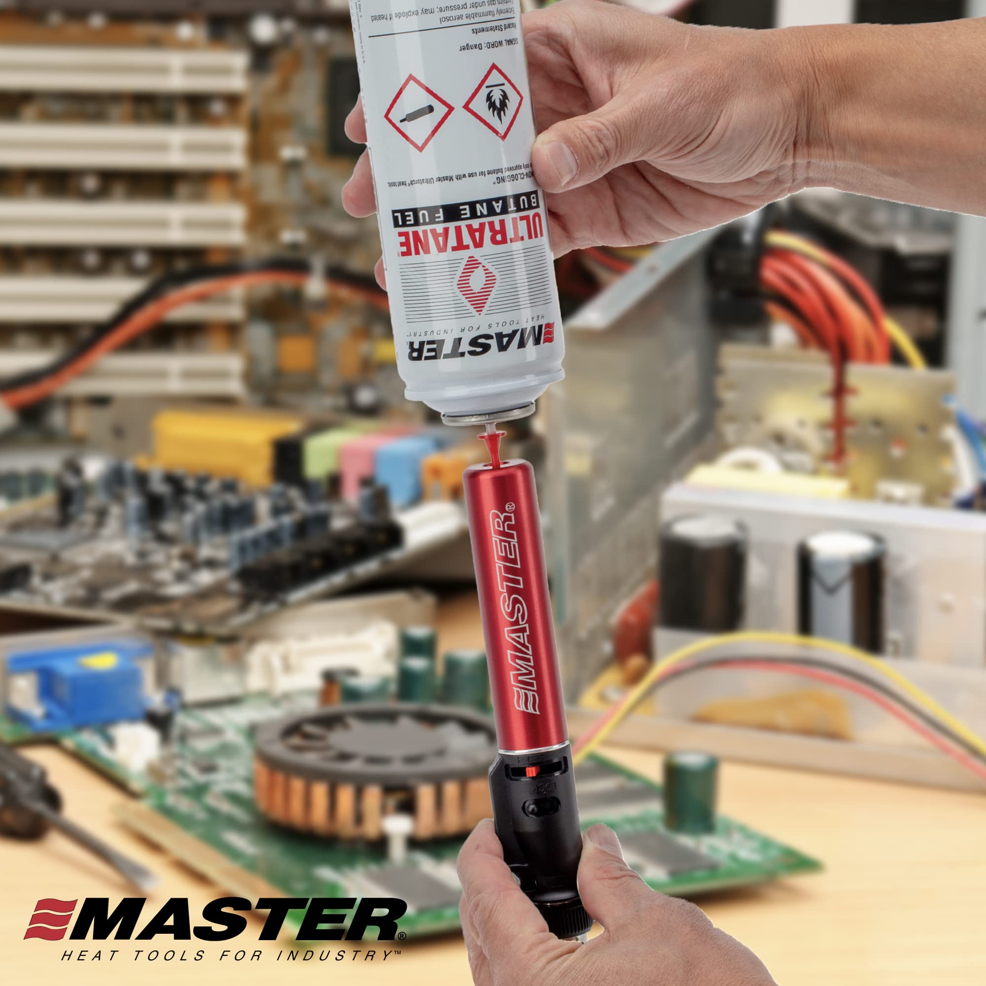 Master Appliance PI-40SiK Kit de fer à souder professionnel au butane - Portable, sans fil avec température réglable pour l'électronique, la soudure, l'artisanat