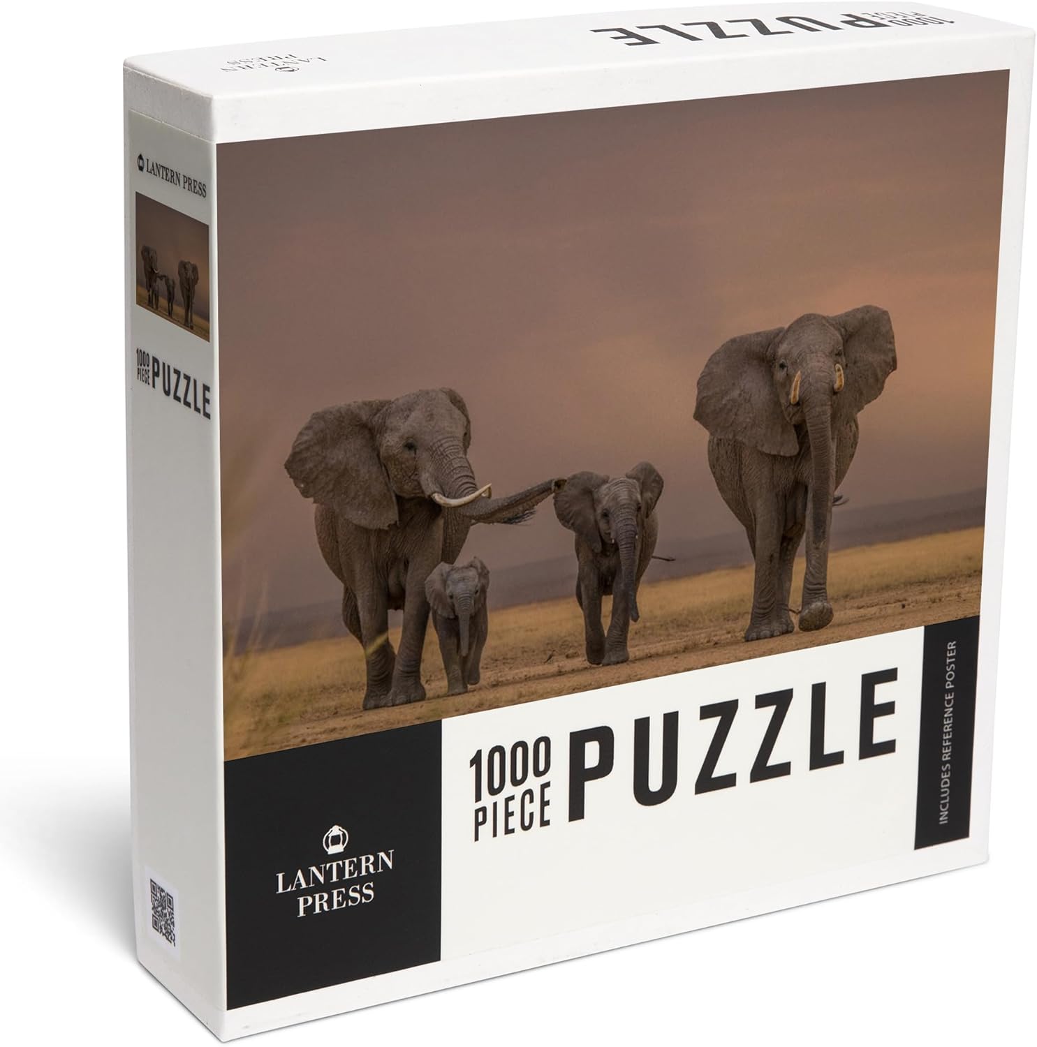 African Elephant Family Walking (1000 Piece Puzzle, Challenging Jigsaw Puzzle for Adults, Made in USA)