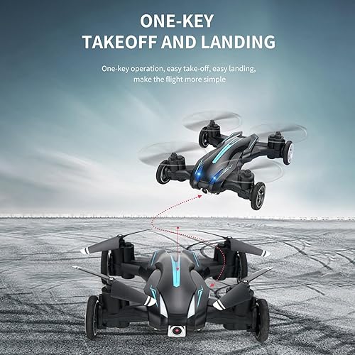 Miniatura 2 de GoolRC Mini dron con cámara 4K WIFI control remoto Drone con modo tierra y modo de mosca, luces LED, giro de 360, modo sin cabeza, regalo de juguete