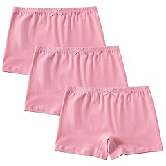 Girls Cotton Full Coverage Boyshort Panties Little Big Kids Soft Solid Underwear 3 Years - 12 Years