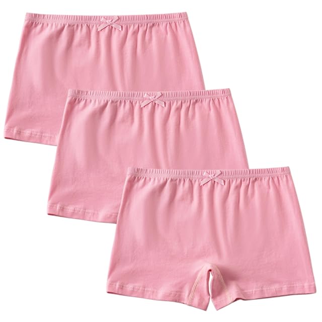 Girls Cotton Full Coverage Boyshort Panties Little Big Kids Soft Solid Underwear 3 Years - 12 Years