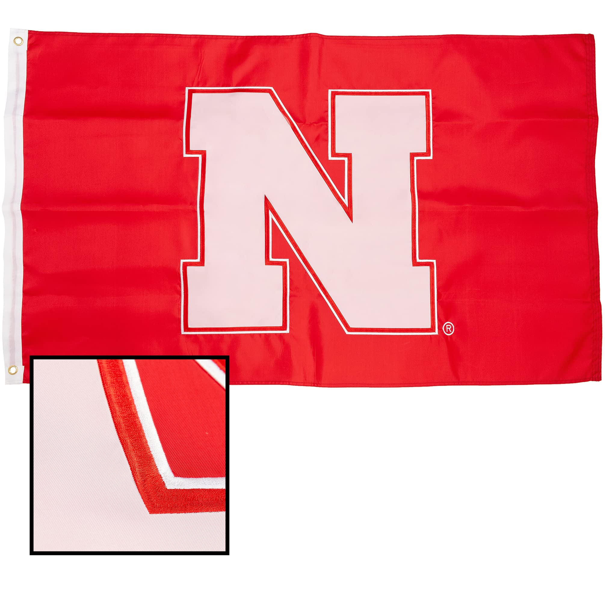 University Of Nebraska Gartenflagge Huskers – Design B, 100% Polyester, Doppelseitig & Farbecht