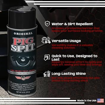 PSO Spit Original for Use on Motors, Transmissions, Vinyl and Black Plastic Trim Components and Tires, 9 oz, Single