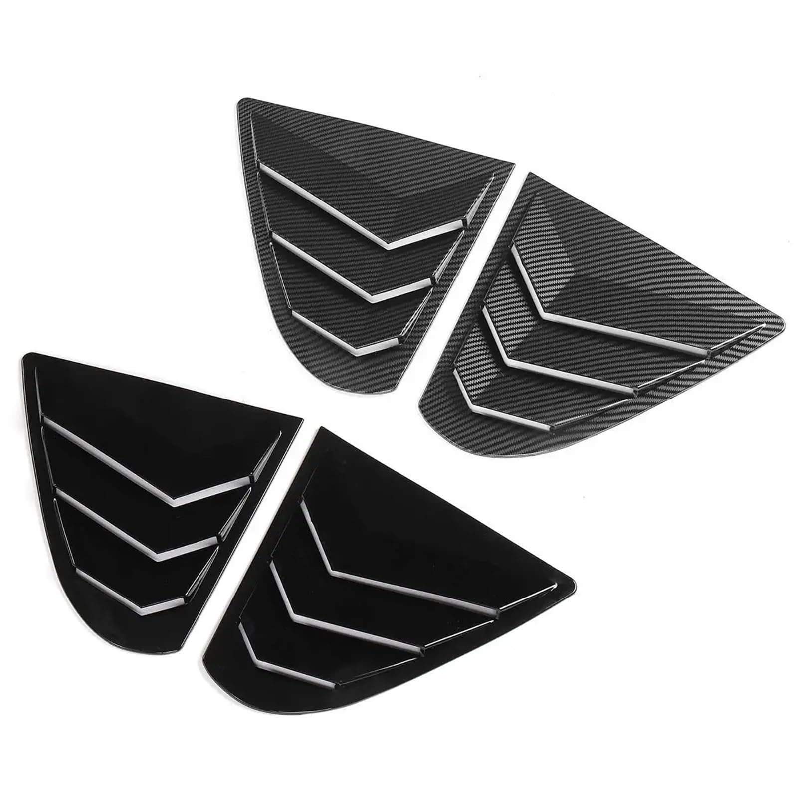 Żaluzje Tylnej Szyby Osłona Osłona żaluzji tylnej szyby bocznej, pasująca do Mitsubishi Lancer EX X EVO 2008-2018(Carbon Fiber Look)