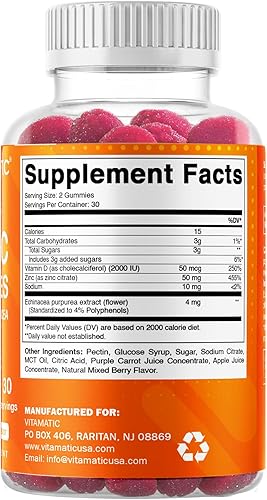 Miniatura 8 de Vitamatic Gomitas de zinc de 50 mg - 60 gomitas veganas - Sin gluten - Paquete de 2