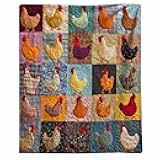 Flannel Rooster Blanket, Soft and Cozy with Multiple Chicken Patterns – Ideal Throw Blanket for Beds, Sofas, and Rooster Lovers, Whimsical and Warm Design, 59.06x78.74in (59.06 x 79.74in)