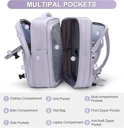 Miniatura 3 de coofay Casual o versátil, A-Violeta, Mochilas de viaje