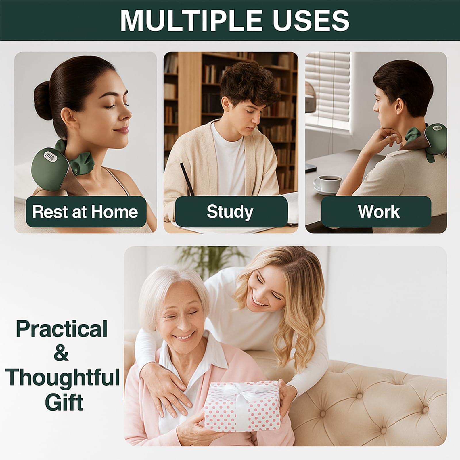 Close-up of the N7 Master massager showing the Type-C charging port