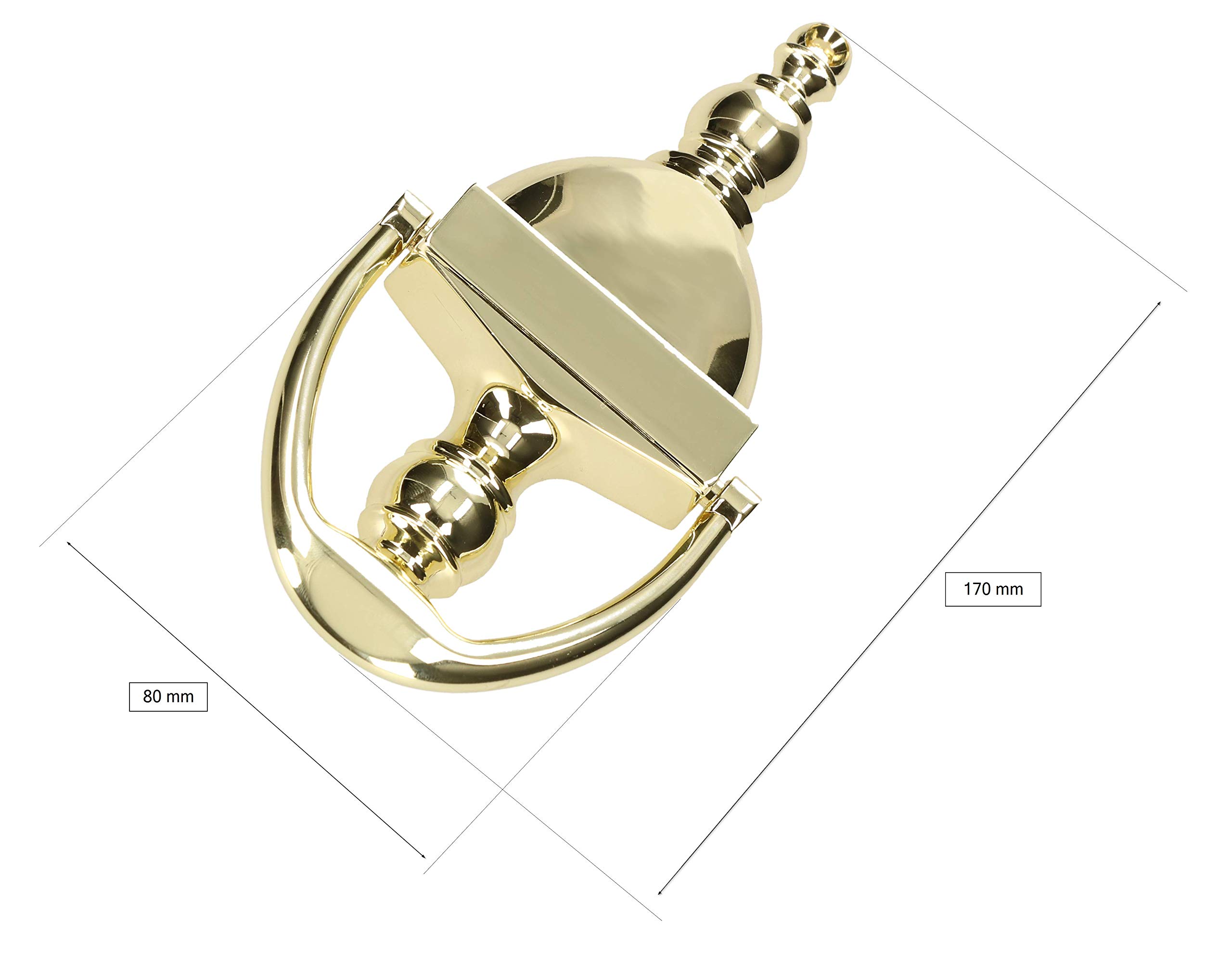 KOTARBAU Sonnette de porte en laiton poli 170 x 80 mm