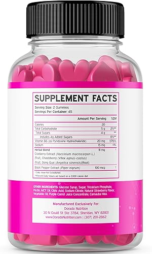 Miniatura 2 de Gomitas de equilibrio femenino para mujeres y gomitas de síndrome premenstrual (90 unidades) – Equilibrio femenino natural para mujeres – Calambres,