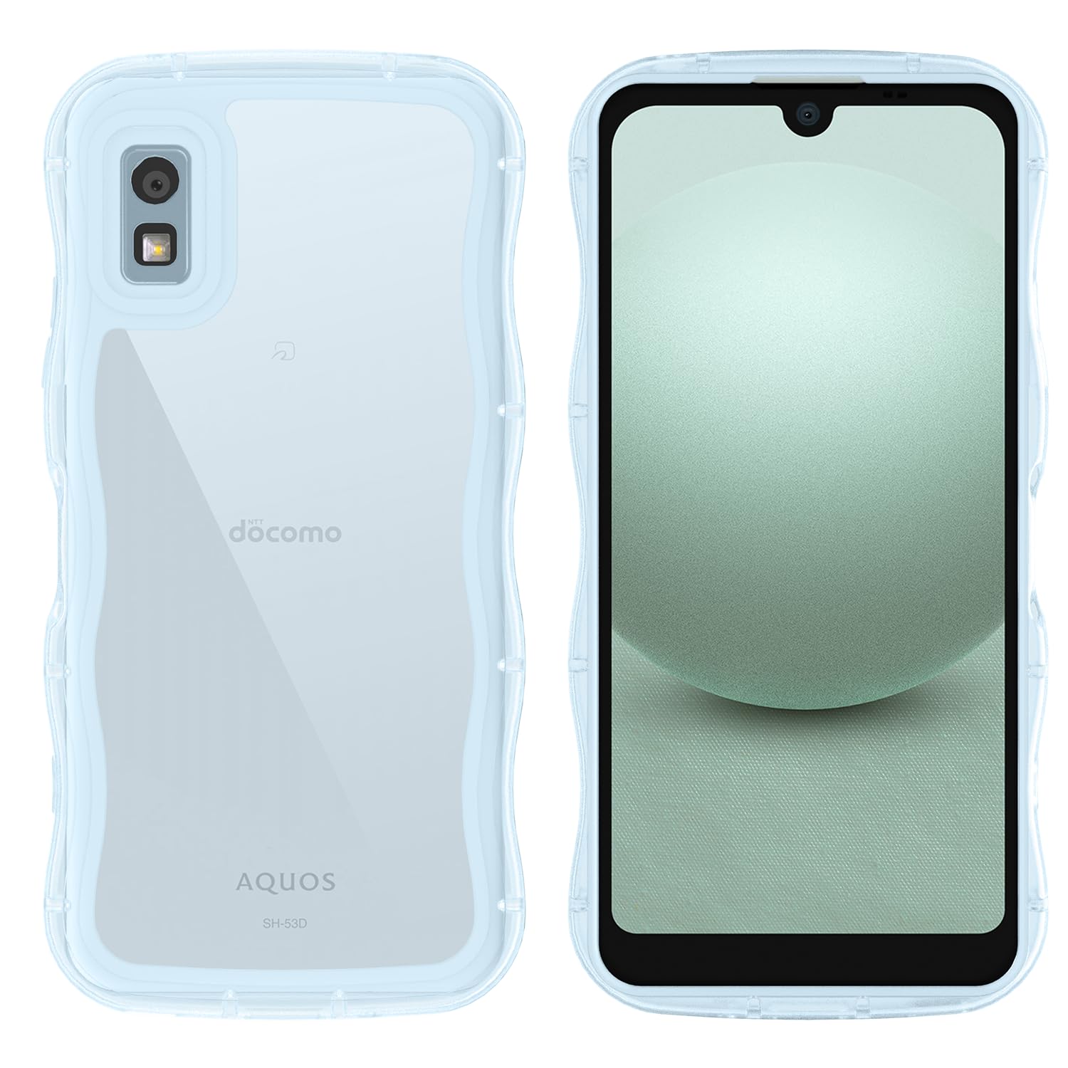Amazon.co.jp: QAZWERT AQUOS WISH3 SH-53D ケース ウェーブ ソフト