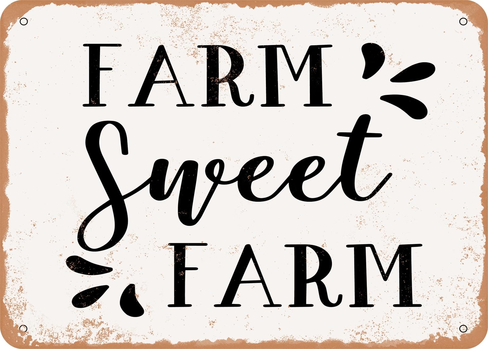 Metal Sign - Farm Sweet Farm2-2 - Vintage Rusty Look Sign home decor