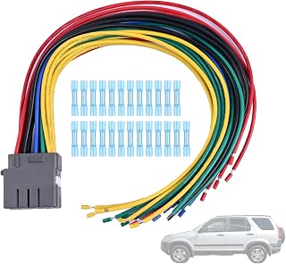 Door Connector Pigtail Wire Harness Compatible with Honda CRV Civic EK Prelude Acura Integra 1996 1997 1998 1999 2000 2001 Front Driver or Passenger Side Plug Wiring