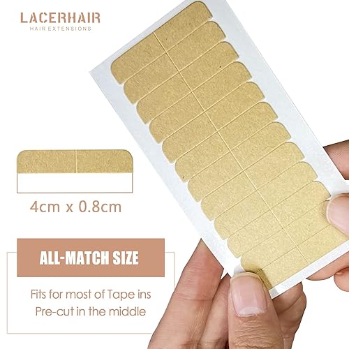 Vista 89 de Lacer Extensiones de cabello humano con cinta adhesiva, 20 pulgadas, color negro natural, 100% virgen, extensiones de cabello humano de doble cara