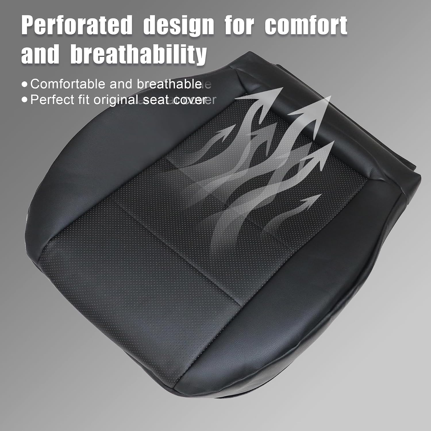 GXARTS Black Leather Driver & Passenger Side Bottom & Top Back Seat Cover Fit for Mercedes Benz GLK250 GLK280 GLK300 GLK350 2008-2015 Fit for Mercedes Benz C250 C300 C350 C350e C400 2008-2014
