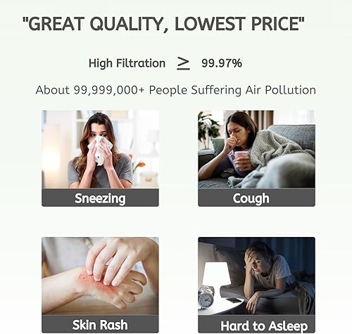 Miniatura 6 de Nispira Filtro HEPA True pequeño con 4 filtros de precarbono compatibles con los modelos de purificador de aire Whirlpool Whispure AP150 AP250