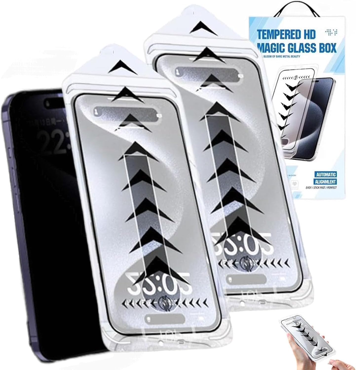 Sponsored Ad – Azonee Silk Screen Clean Room Tempered Film, HD Anti-Peep Tempered Glass Film, Privacy Screen Protector for iPhone 16/15/14/13/12 Pro Max/Plus (2 Pieces/Privacy Version)