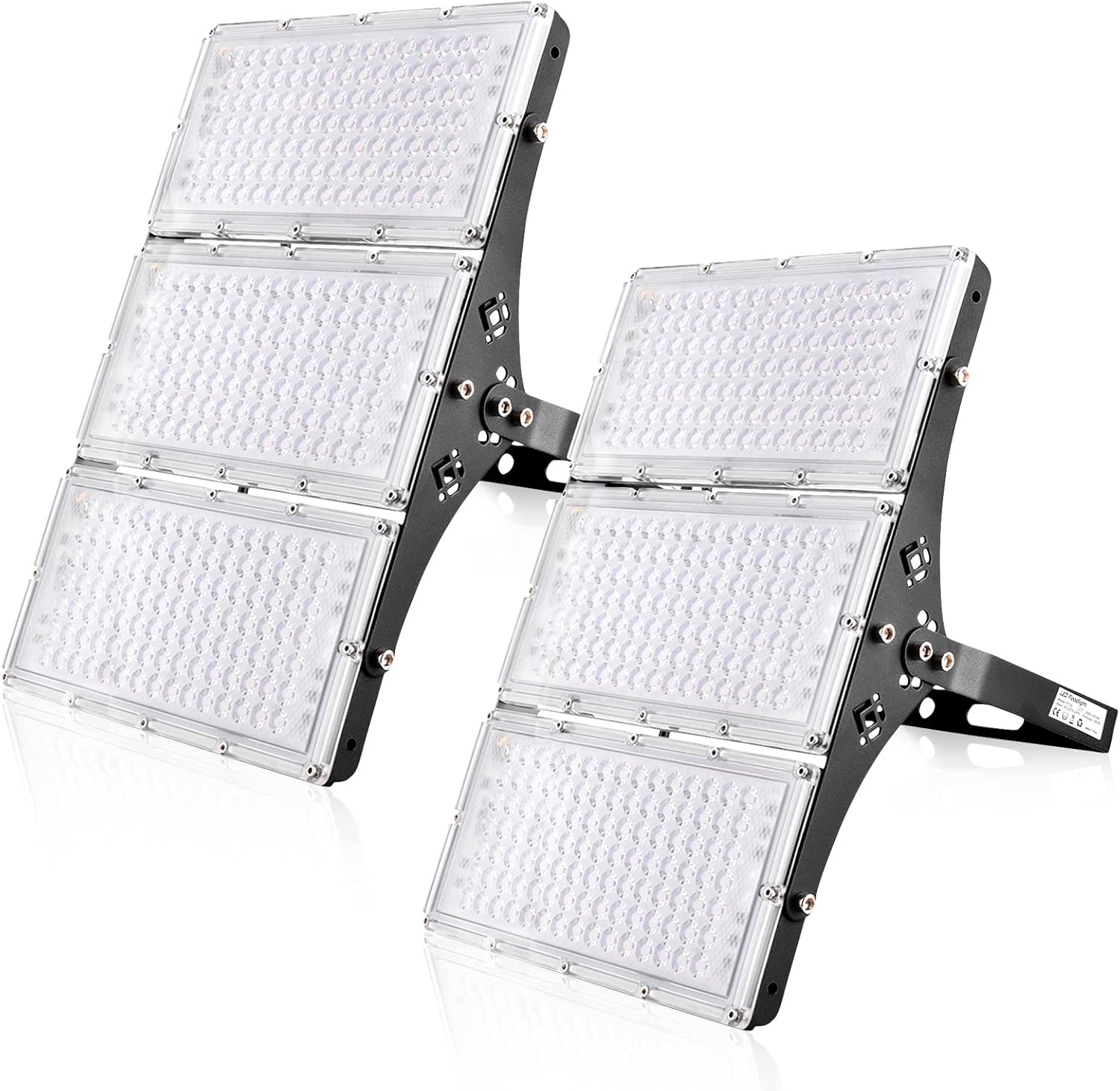 300W Ultra-Thin Flood Light 2 Packs, Warm White 3000K Security Light, Spotlight W/ 30000 Lumens High Brightness, IP66 Waterproof Energy-Efficient Lighting for Stadium Garden Hotel