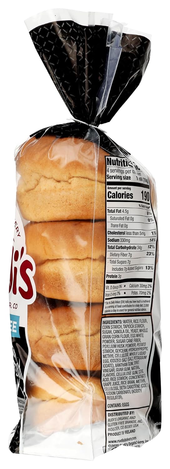RUDIS BAKERY Brioche Hamburger Buns, 9.9 OZ