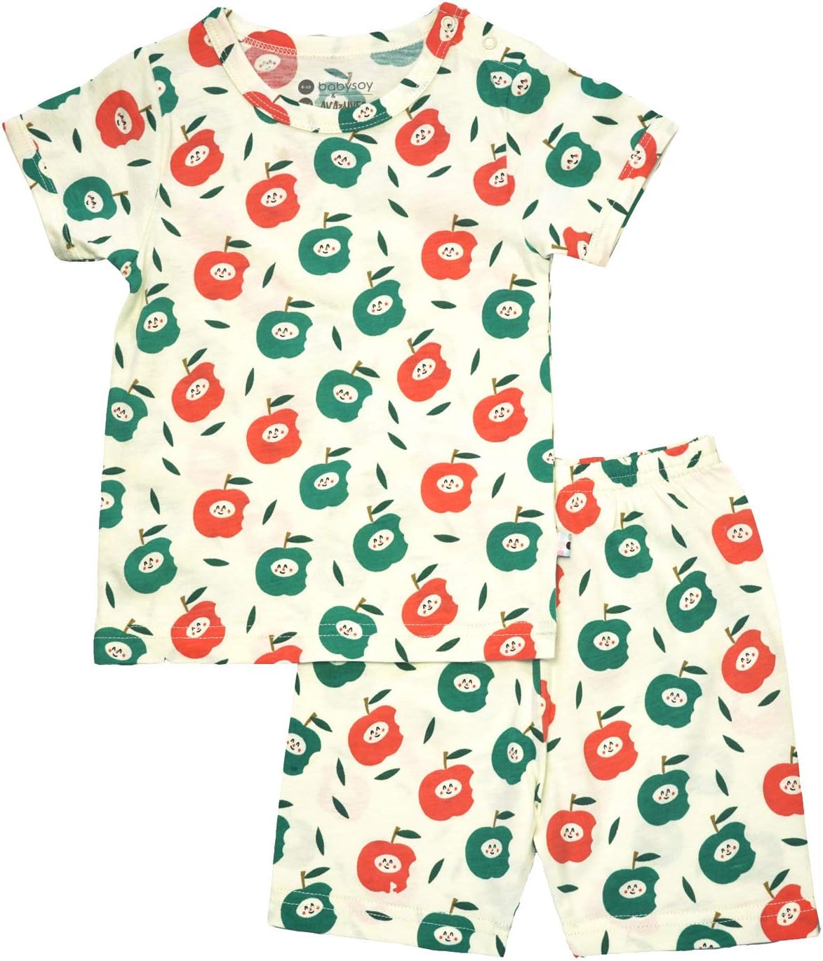 Babysoy Short Sleeve Soy Lounge PJ Playwear Set with Shorts