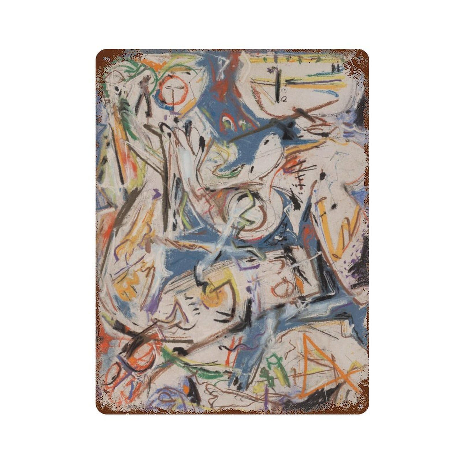 xiaoxiaoshen Jackson Pollock Exhibition Abstract Expressionist Wall Decor Art Metal Tin Poster Modern Home Decor Art Home Bar Shop Decorations Vintage Sign 40x30cm