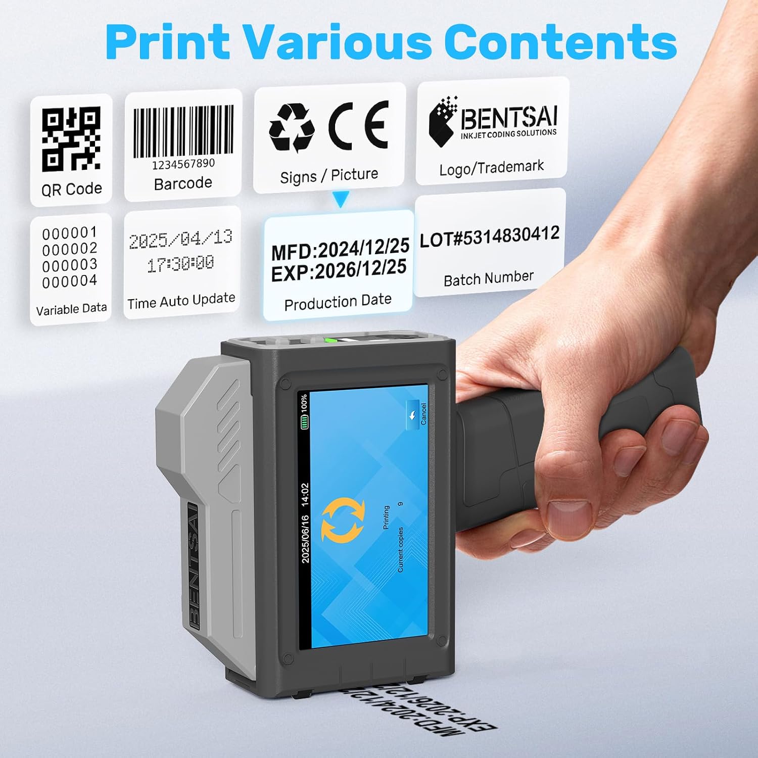 BENTSAI BT-HH6210BL Printing Various Contents