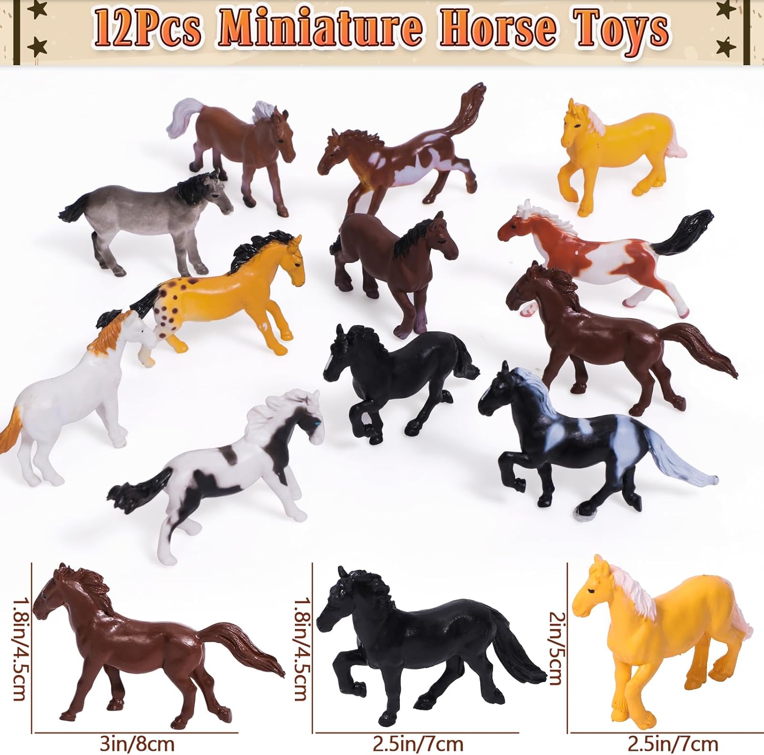SNLN Western Cowboy Party Favors Rodeo Birthday Supplies for Kids Miniature Horse Toys Straw Silicone Bracelet Keychain Sticker Filler Goodie Bag Stuffers, Cowboy Western Party Favors Supplies