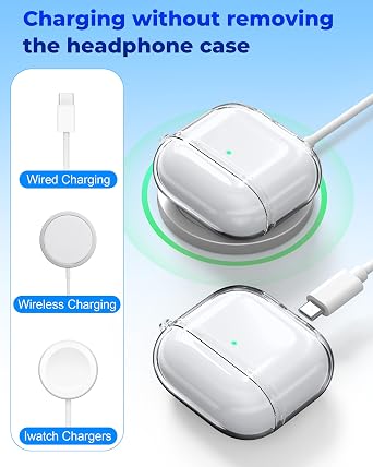 EQD for AirPods 5/4 Case Clear (2026/2024), with Cleaning Kit, White