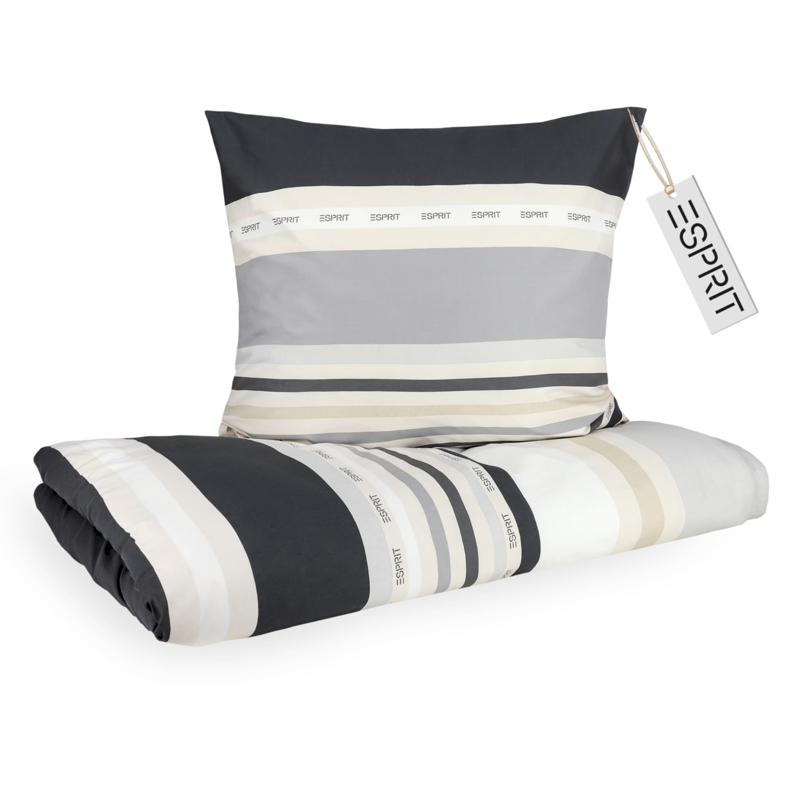Esprit Home NEU! Premium Bettwäsche 135x200 140x200 155x220 Baumwolle 2teilig - Hochwertiges Renforcé oder Satin Bettwäsche Set - 2 Muster - 1 Bettbezug & 1 Kissenbezug