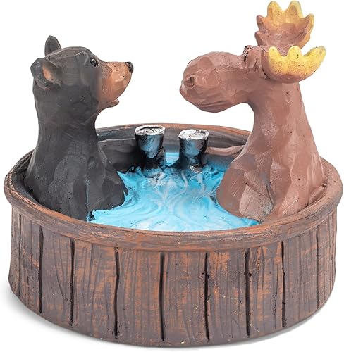 Figura decorativa de fiesta de bañera de hidromasaje de oso y alce, 5 x 5 (8727)
