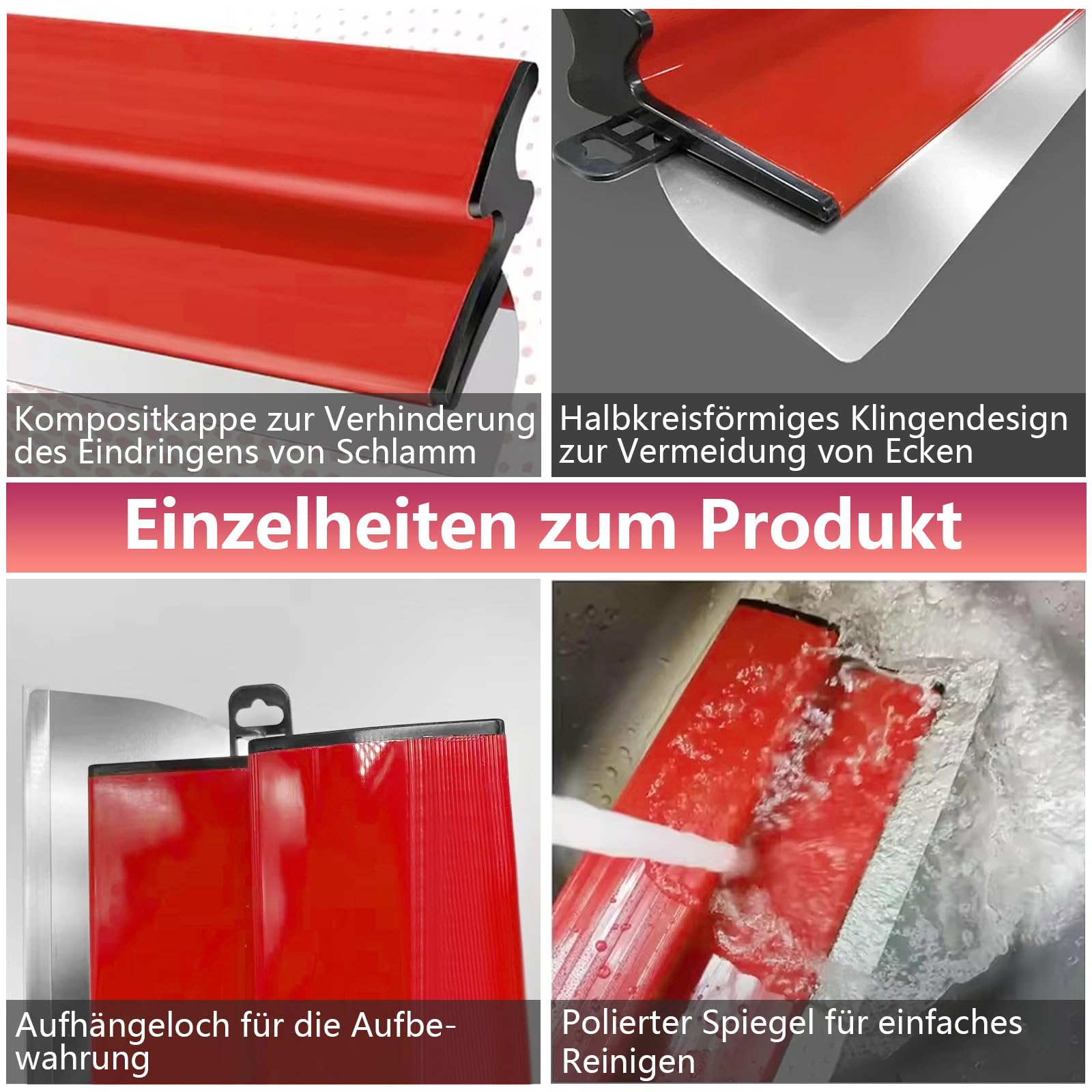Set di spatole per superfici con 3 lame in acciaio inox (25 cm + 40 cm + 60 cm), set di spatole con manico a Z, spatola grande per grandi aree di lavoro, decorazione da parete