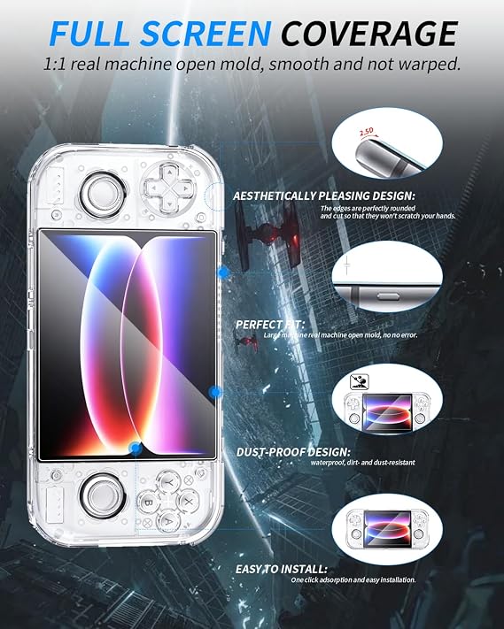3 Pack Screen Protector for Retroid Pocket Nova Handheld