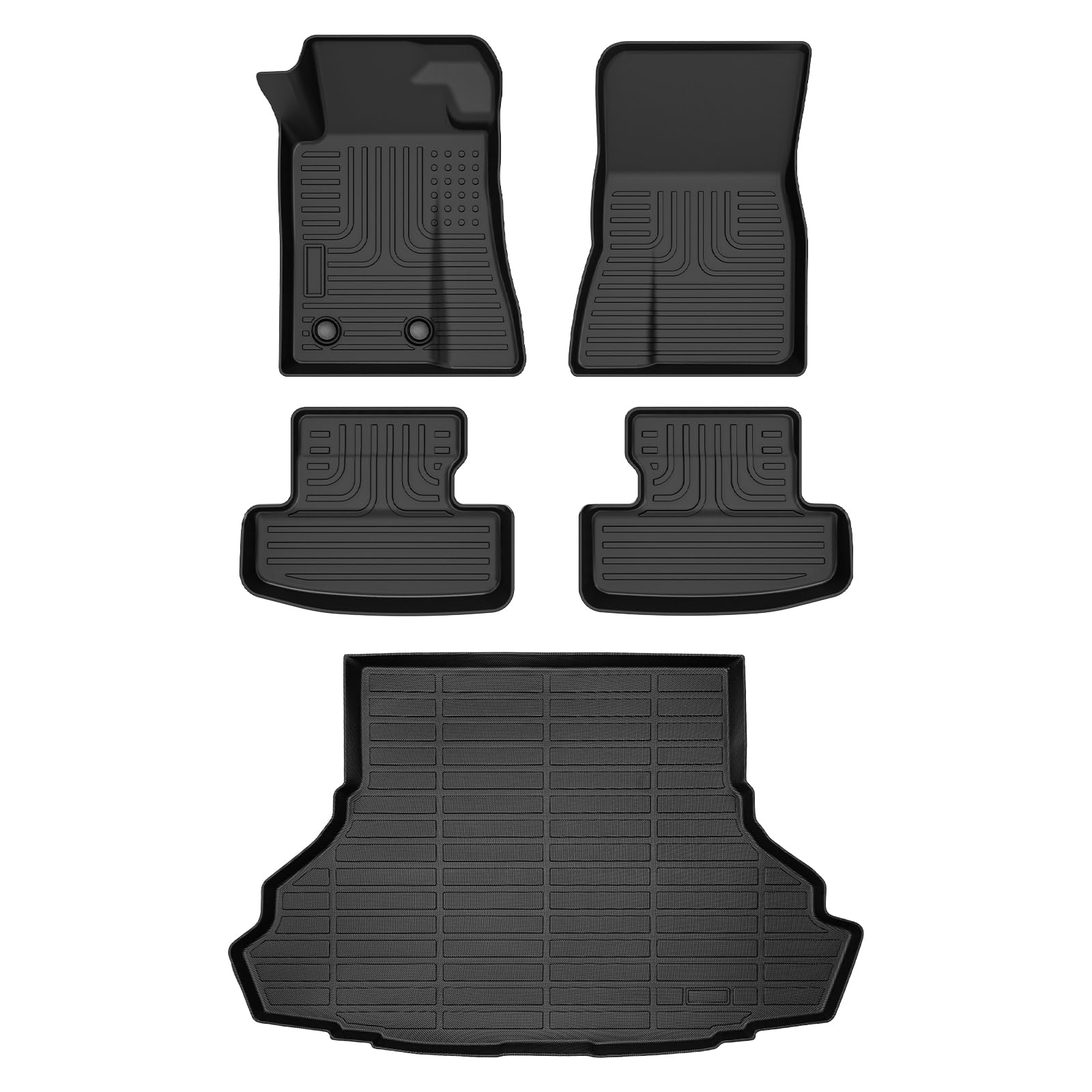 for ford mustang floor mats 2025 2015-2024 convertible/coupe/gt/ecoboost models (not for mach-e models),car mats for ford mustang all weather floor mats cargo liner accessories 2015-2025