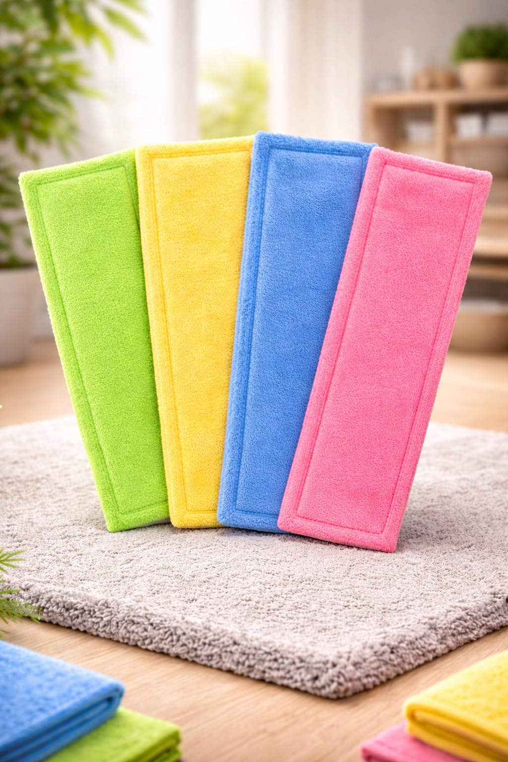 Nistabolje 4 Adet 40 cm Mop Yedek Bezi Mikrofiber Mop Bezi Mop