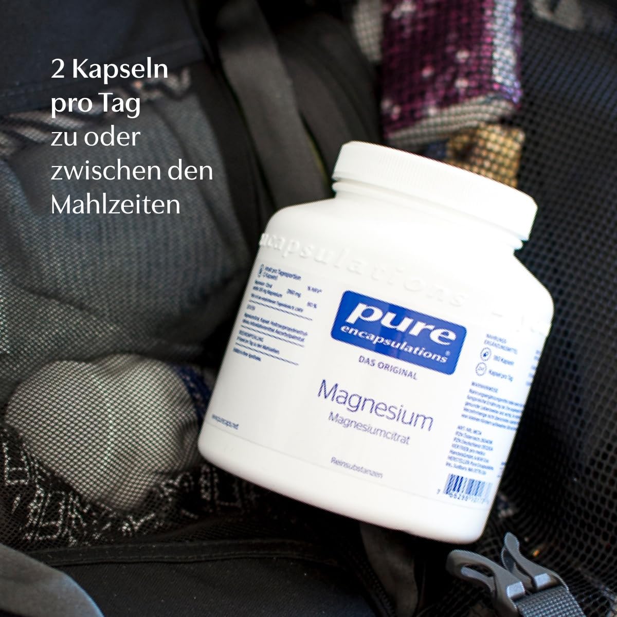 Pure Encapsulations Magnesiumcitrat | 180 vegane Kapseln (3 Monate Vorrat) | Unterstützung für Muskelfunktion und Energiestoffwechsel | Hoher Gehalt an organisches Magnesium