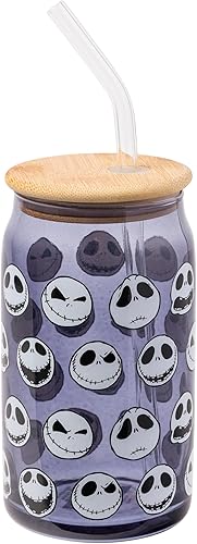 Miniatura 9 de Silver Buffalo Stitch Blogger Good Day Sparkles - Vaso de vidrio con tapa de bambú y popote de vidrio, 16 onzas
