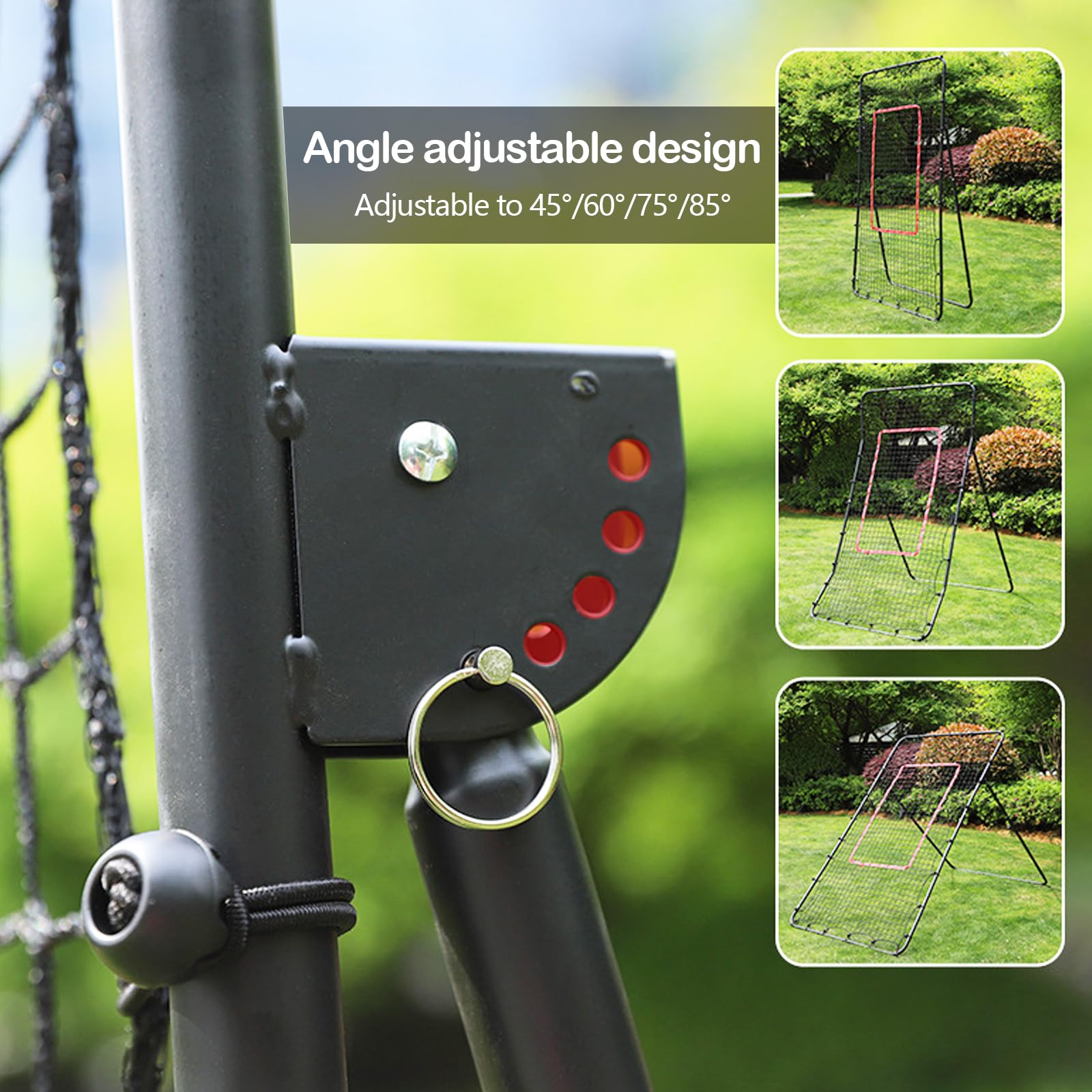 Rete da rimbalzo per pallavolo, regolabile e portatile, 2,8 x 1,2 m
