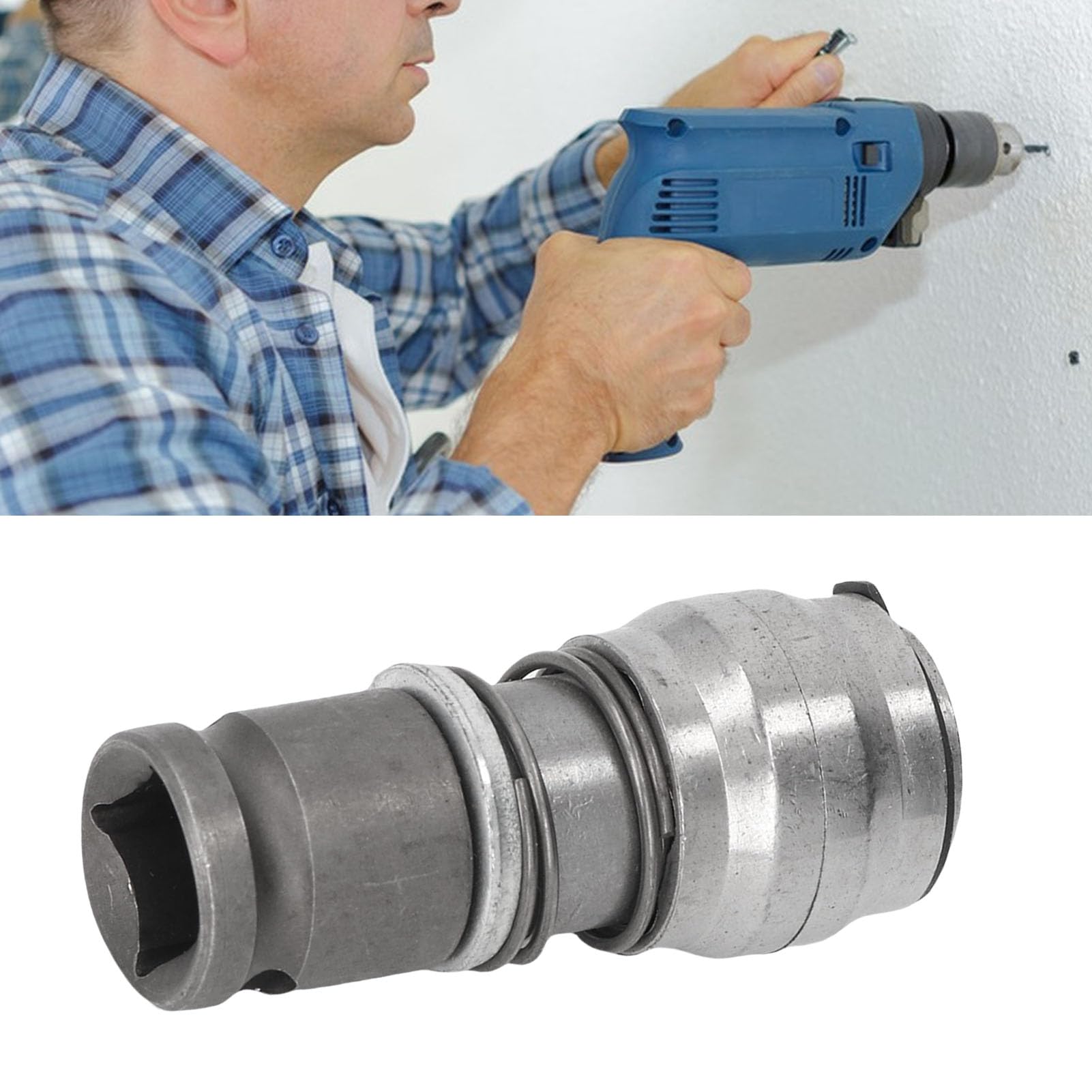 Aramox 8PCS Wiertło Uderzenia do Konwertera Adaptera Młotka, Uderzenie Stali Stopowej do Adaptera Młotka dla 9 Mm Kwadratowy Uchwyt 4 Otwór Wiertarka