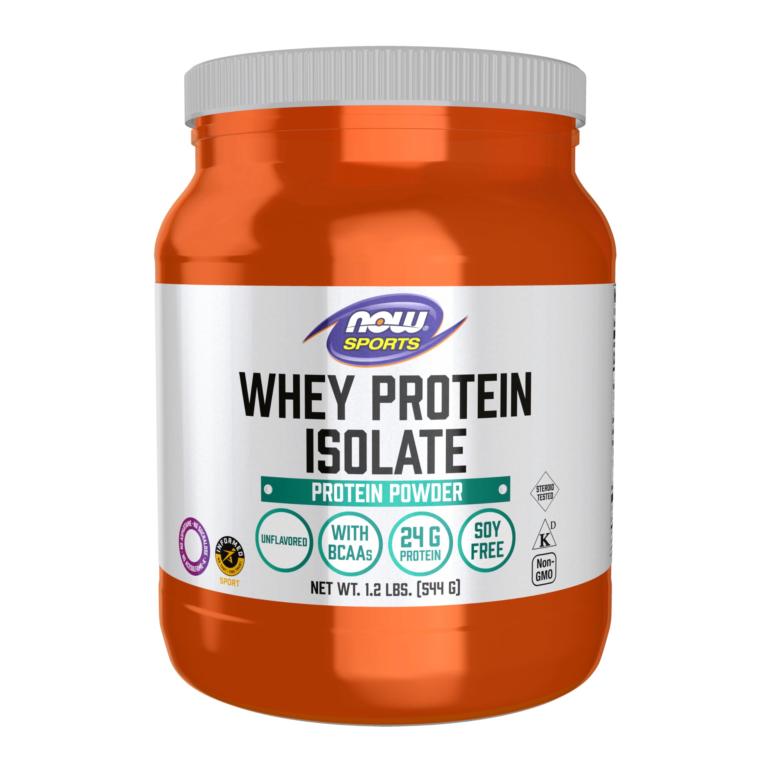 Now Foods Whey Isolate 100% Natural, Unflavoured 544g