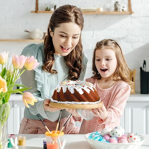 Miniatura 4 de Paquete de 2 moldes de silicona para tartas, 8 y 10 pulgadas antiadherentes de silicona para hornear gelatina, gelatina, brownie, pan de maíz