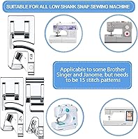 Vista 4 de Boao Juego de Prensatelas para Máquina de Coser de Dobladillo Enrollado Estrecho Adecuado para Máquinas de Coser Multifunción Domésticas