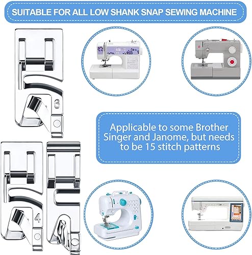 Miniatura 4 de Boao Juego de Prensatelas para Máquina de Coser de Dobladillo Enrollado Estrecho Adecuado para Máquinas de Coser Multifunción Domésticas
