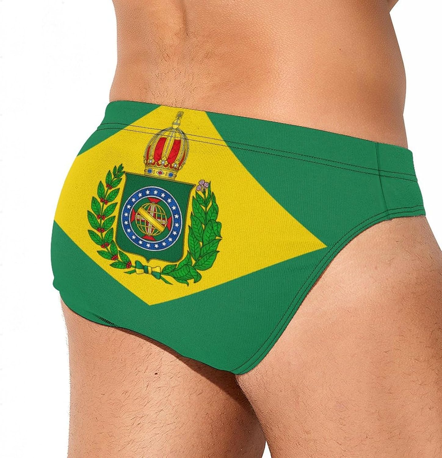 Empire of Brazil Flag Novelty Men's Swimming Brief Swimwear Pants Trunks Beach Shorts Underwear