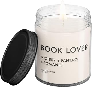 Book Lover Bookish Reading Candle - Literary Inspired Gift for Readers, Writers, Bibliophiles, Bookworms & Book Lovers | Handmade in USA, Non-Toxic, Vegan & Cruelty-Free | 9 oz