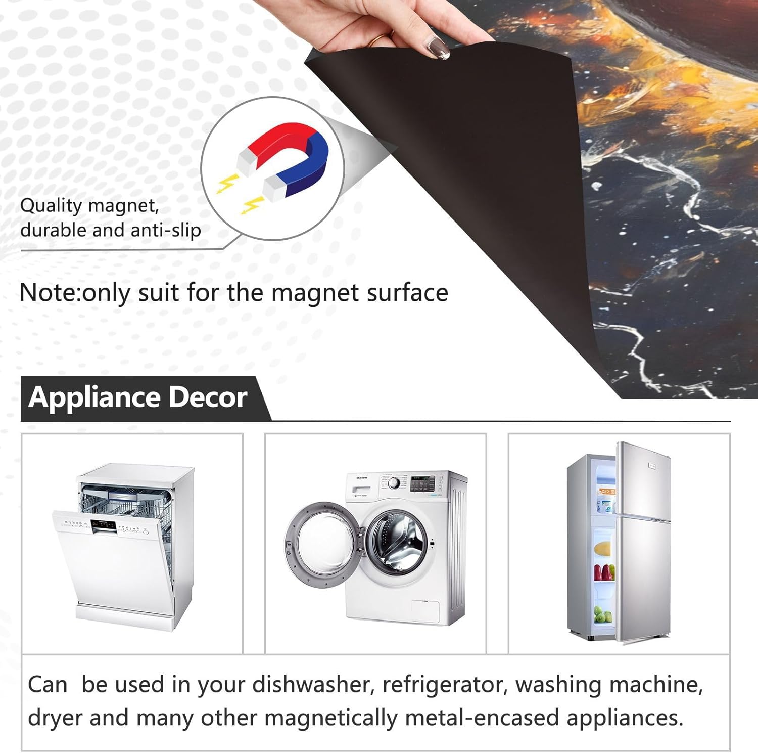 Dishwasher Magnet Cover Large Magnetic Stickers Rugby Lightning Flame Front Dishwasher Cover Reusable Decal for Home Kitchen Refrigerator Decorative Lid Washing Machine Laundry