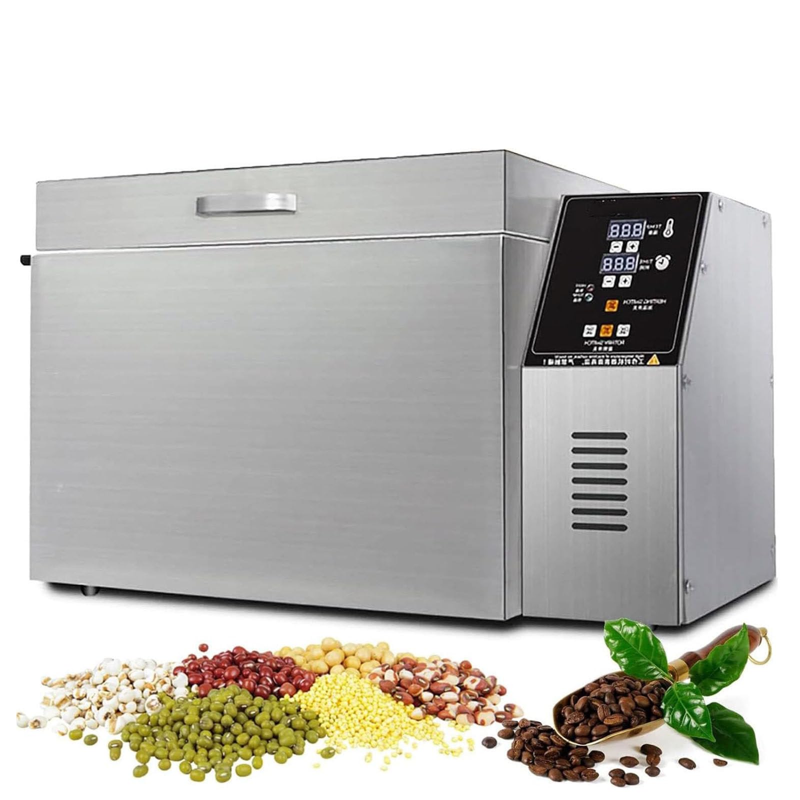 PixCy Automatic Timing Electric Coffee Roaster for Home & Commercial Use,Multifunctional Nut Roaster with Stainless Steel Heating Tube,Fast Heating,Even Roast for Coffee Beans and Sesame Type5