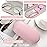 MoKo Double Eyeglass Case, Contact Lens Case with Mirror Tweezers Remover, 2 in 1 Double Sided Portable Contact Lens Box Holder Container Soak Storage Kit Sunglasses Pouch for Men & Women, Pink