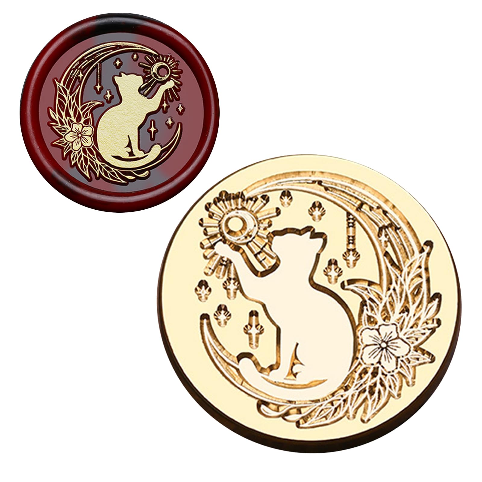 oringnat Halloween Series Waxed Seal Stamp Witch Sealing Waxed Stamp for Invitation Envelopes Cards Scrapbooking