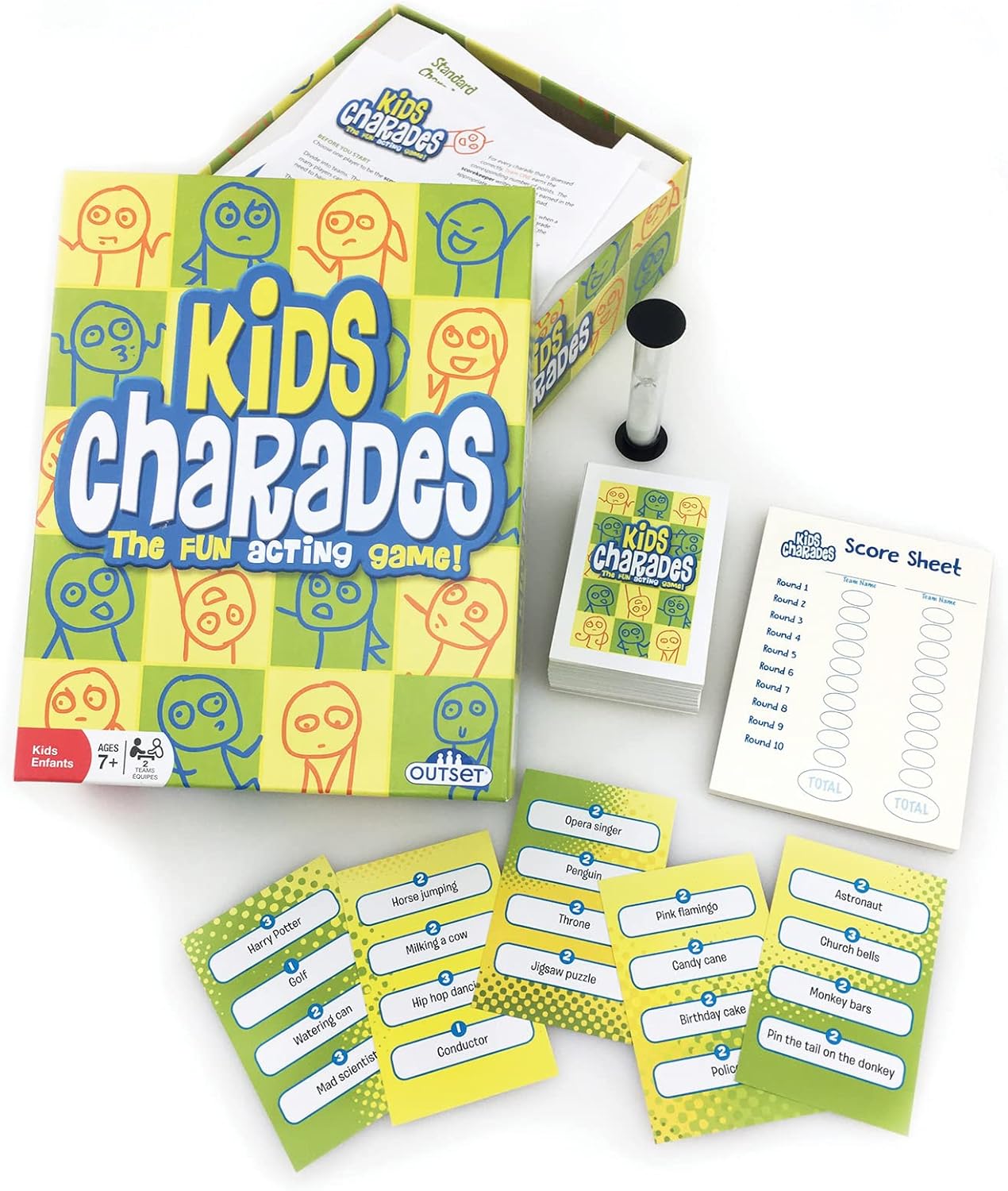 Outset Media Outset Kids Charades - Children's Game - Family Game - Features 300 Charades - Develops Critical Thinking, Builds Imagination, and Supports Creativity - for 3 or More Players - Ages 7+