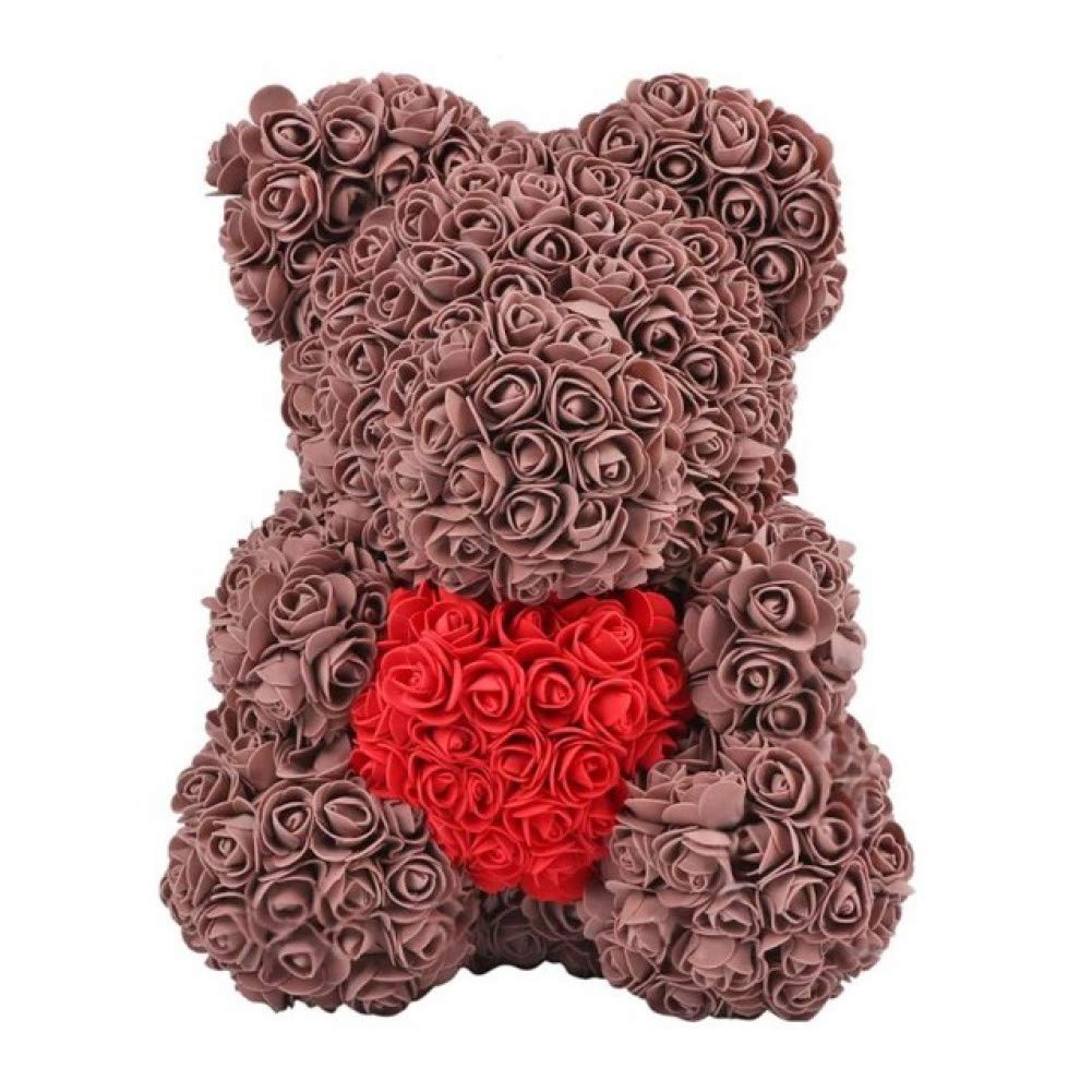 Ours en rose artificielle de 25 cm et 36 cm pour décoration romantique